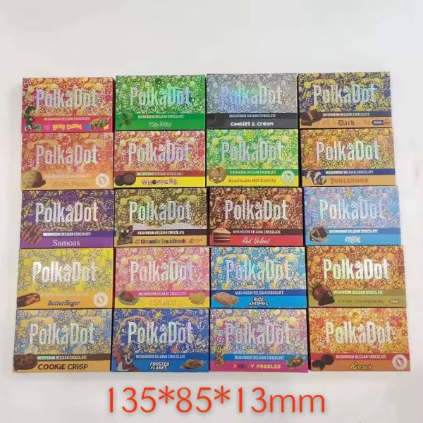 Polkadot Mushroom Chocolate Box Psillocybin 4G Magic Mushrooms Empty Package Boxes 20 Flavors