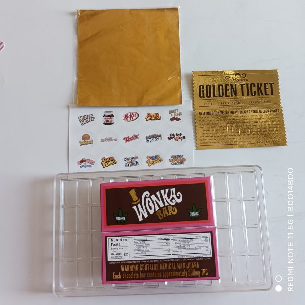 500mg Wonka Bar Chocolate Bar Box Flowers Dry Herb Cannabis THC Chocolate Empty Package Boxes - Image 3
