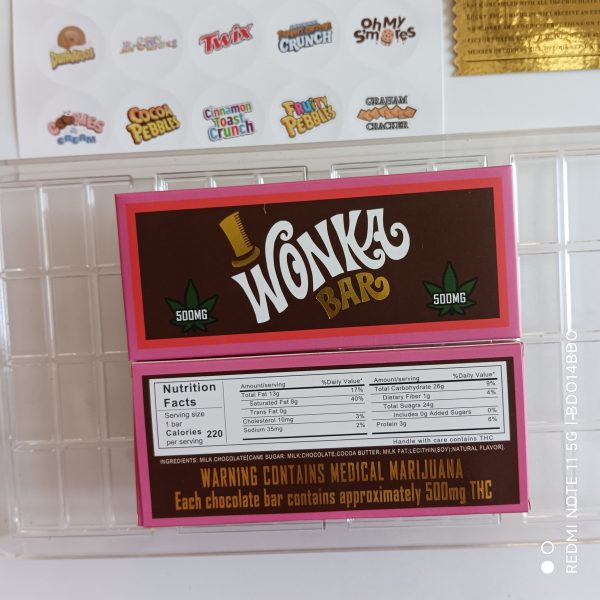 500mg Wonka Bar Chocolate Bar Box Flowers Dry Herb Cannabis THC Chocolate Empty Package Boxes - Image 5