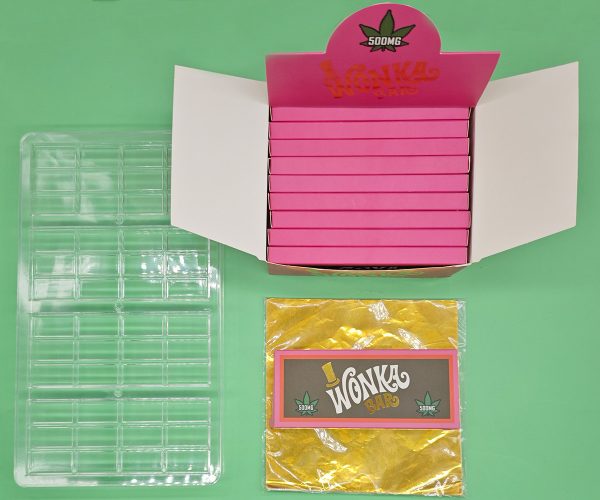 Wonka Bar Chocolate Bar Box Flowers Mushrooms Psillocybin Cannabis Thc Marijuana Empty Package Boxes