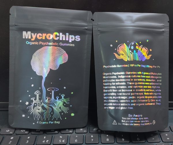 Mycrochips 4G Mushroom Gummies Candy Bag Psillocybin Organic Magic Mushrooms Empty Package Bags
