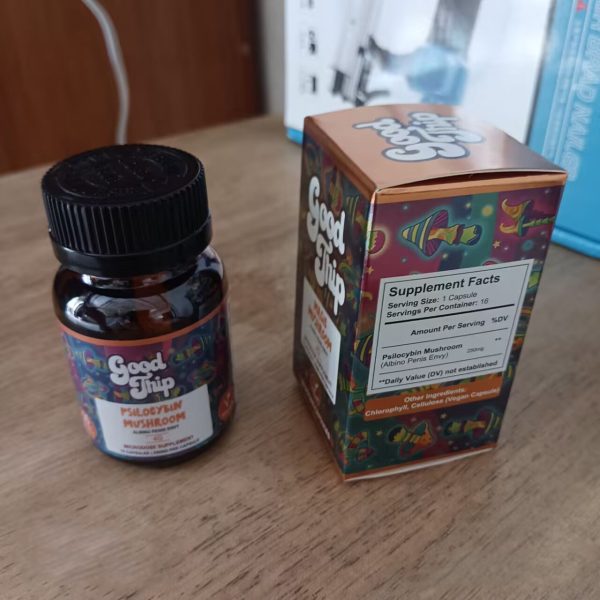 Good Trip 4g Empty Shroom Pills Vegan Capsules Bottle Psilocybin Packaging