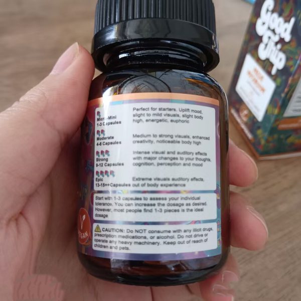 Good Trip 4g Empty Shroom Pills Vegan Capsules Bottle Psilocybin Packaging - Image 8